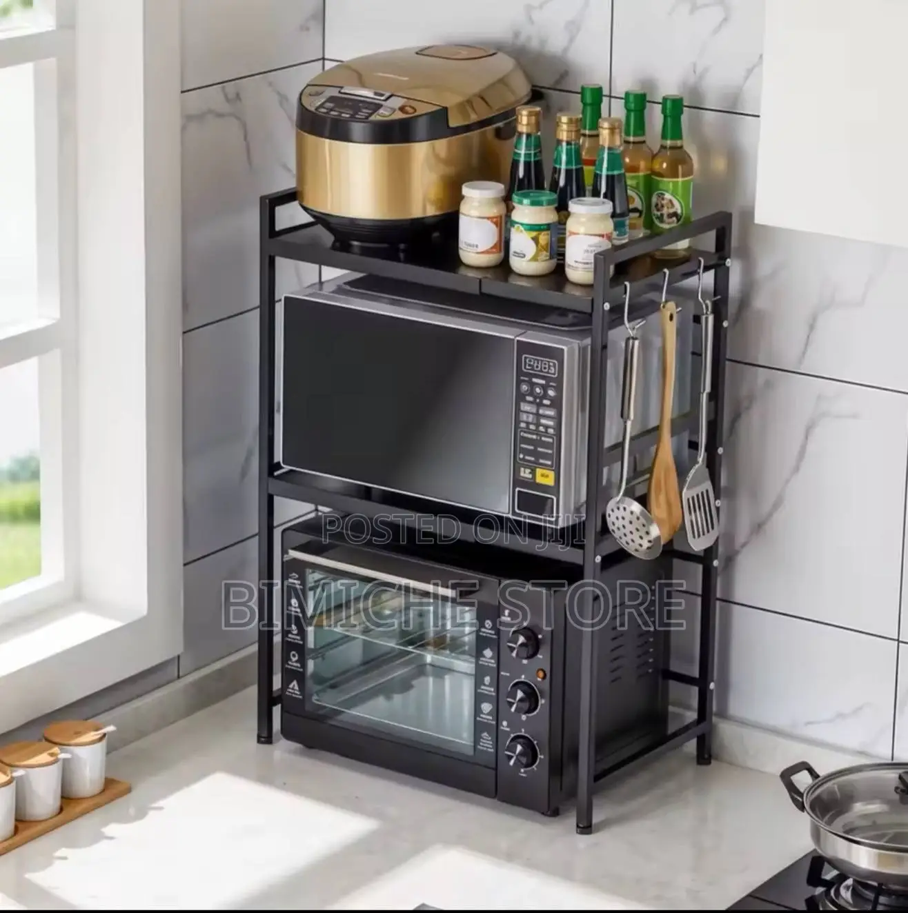 2 Tiers Expandable Microwave Shelf