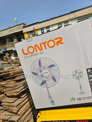 18" Lontor Rechargeable Standing Fan With Warranty