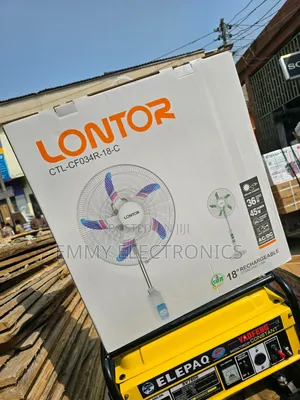 A Brand New Lontor Rechargeable Standing Fan 18inche