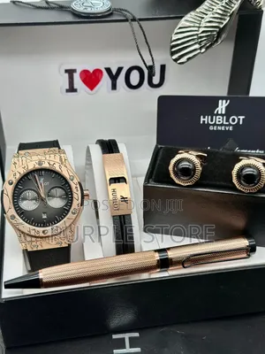 Hublot New Design Watch, Bracelet,Cufflinks and Pen Men's.-Set 9