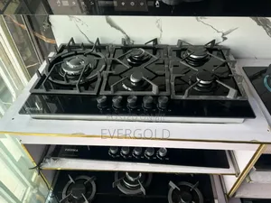 5 Burner Built-in Gas Cooker With Automatic Ignition Available