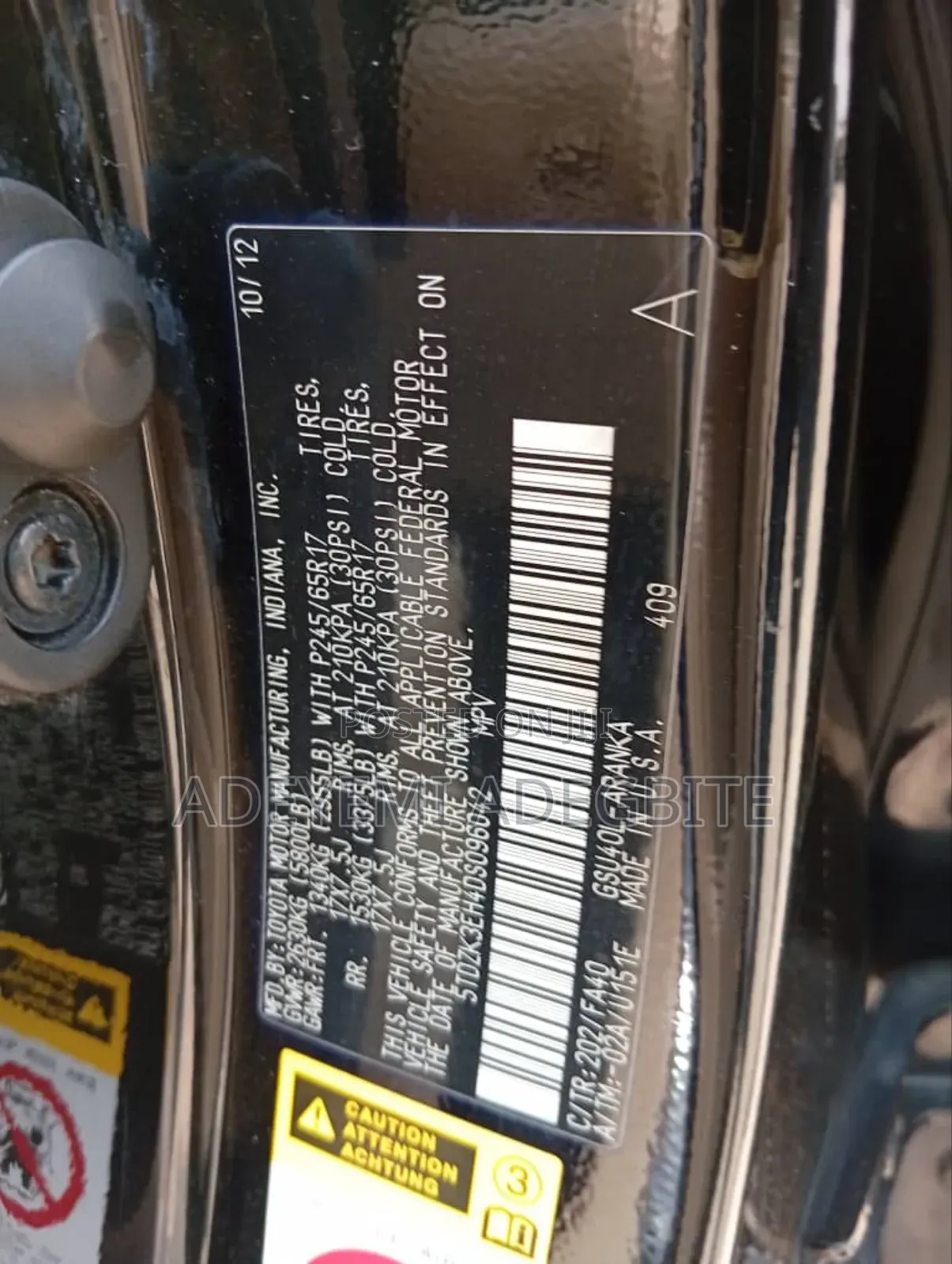 Toyota Highlander 2013 Black