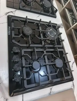 Original Phiima Inbuilt 4 Burners Gas Cooker Hob Black Stainless Steel