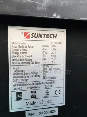 300watts Suntech (All Back ) Solar Panel