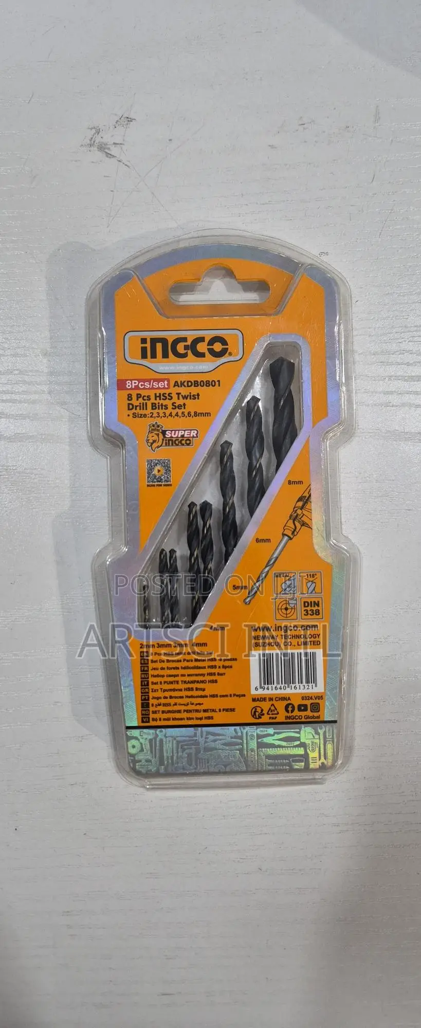 8pcs Hss Twist Drill Bit Set For Metal And Wood