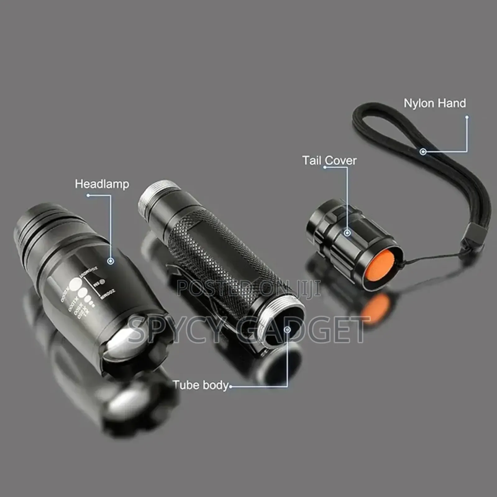 E3 Powerful Rechargeable Led Security Flashlight