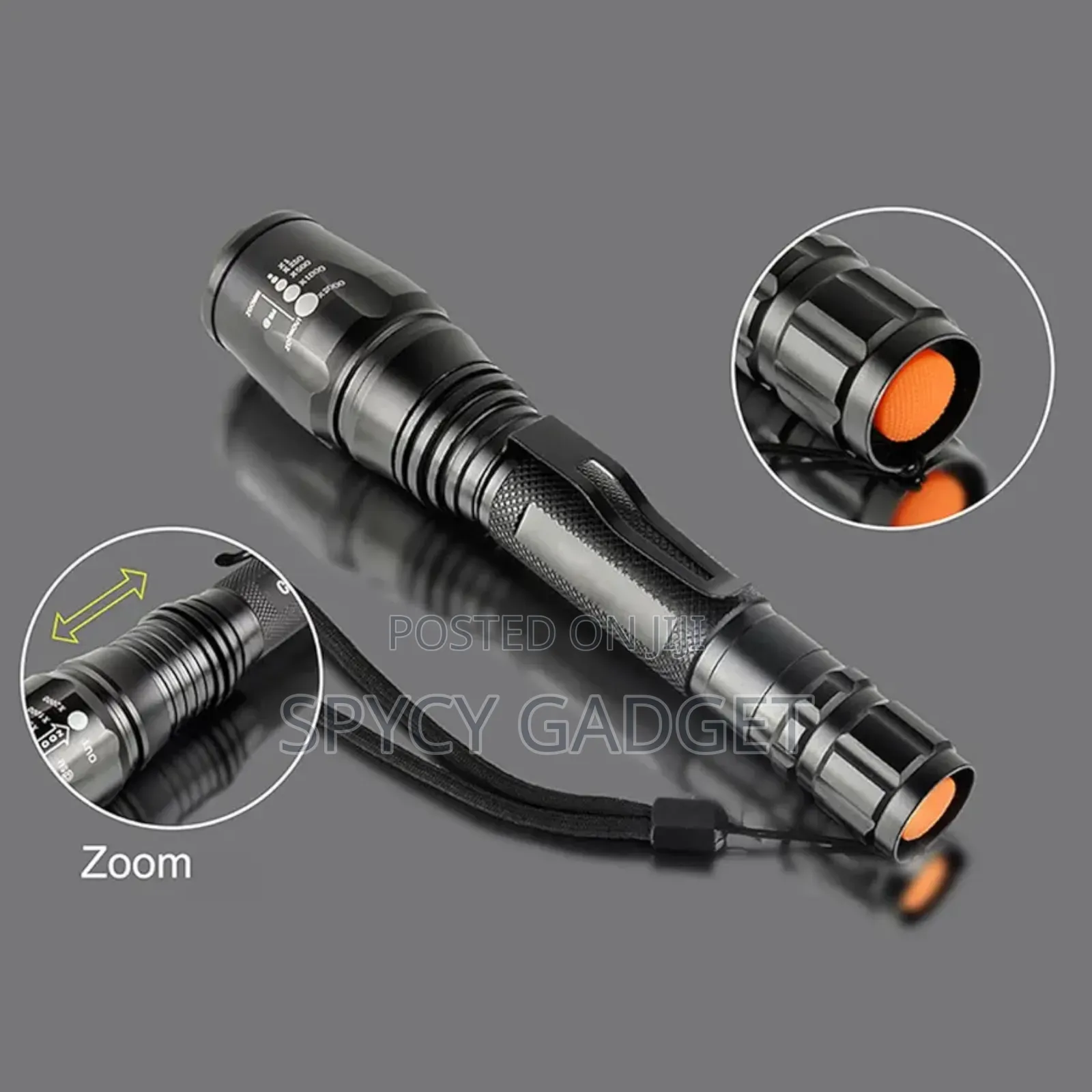 E3 Powerful Rechargeable Led Security Flashlight