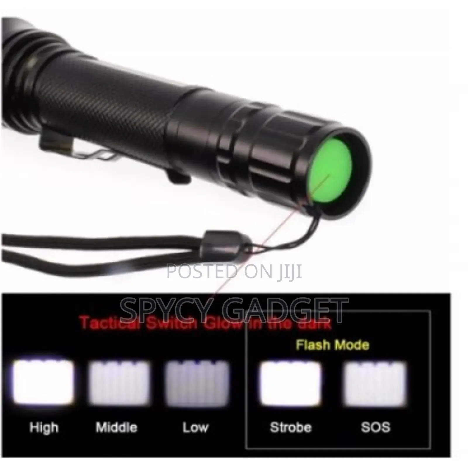 E3 Powerful Rechargeable Led Security Flashlight