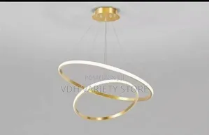Simple 2 Ring Golden Chandelier