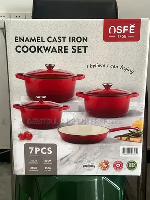 Enamel Cast Iron Cookware Set 7 in 1