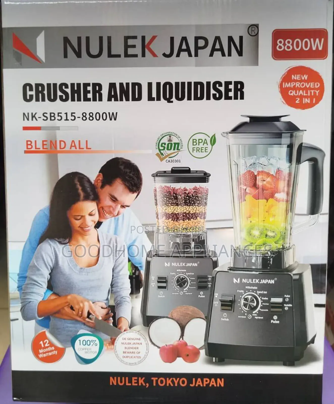 Nulek Crusher and Liquidiser Blender