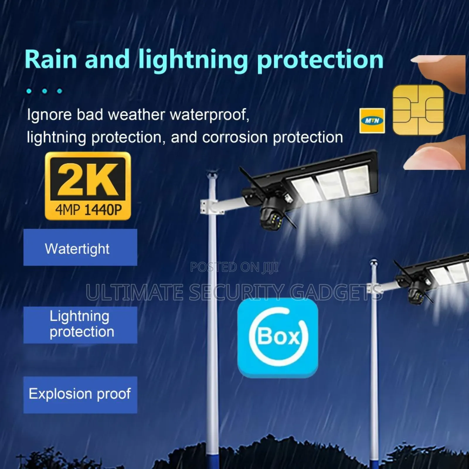 4g Sim Camera Solar Street Light With Free MTN Sim