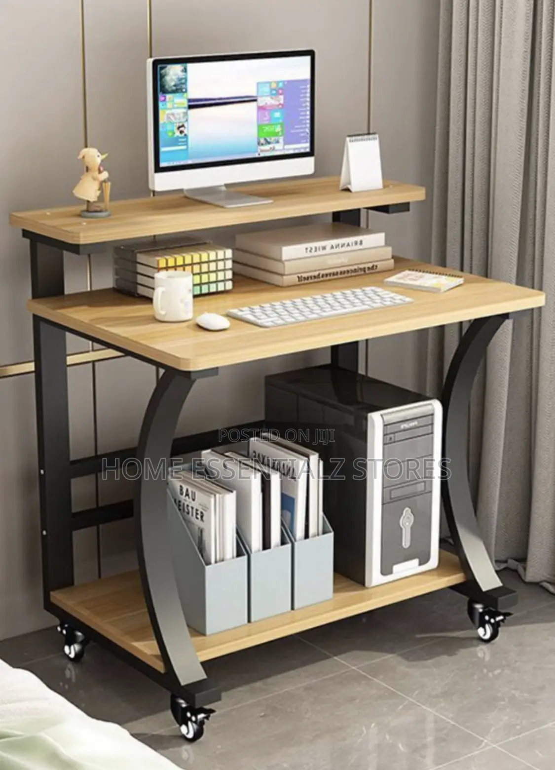 Solid Wood Computer Desktop Study Table - Laptop Table