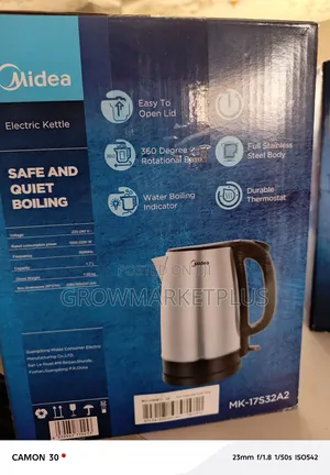 Midea Electric Kettle Mk‐17s32a2 – 1.7l Stainless Steel