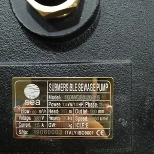 4" Black Sewage Pump