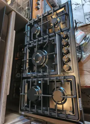Bosch Quality 5 Burners Built-in Gas Cooker Hob Black Stainless Steel