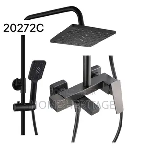 20272c Black Standing Shower