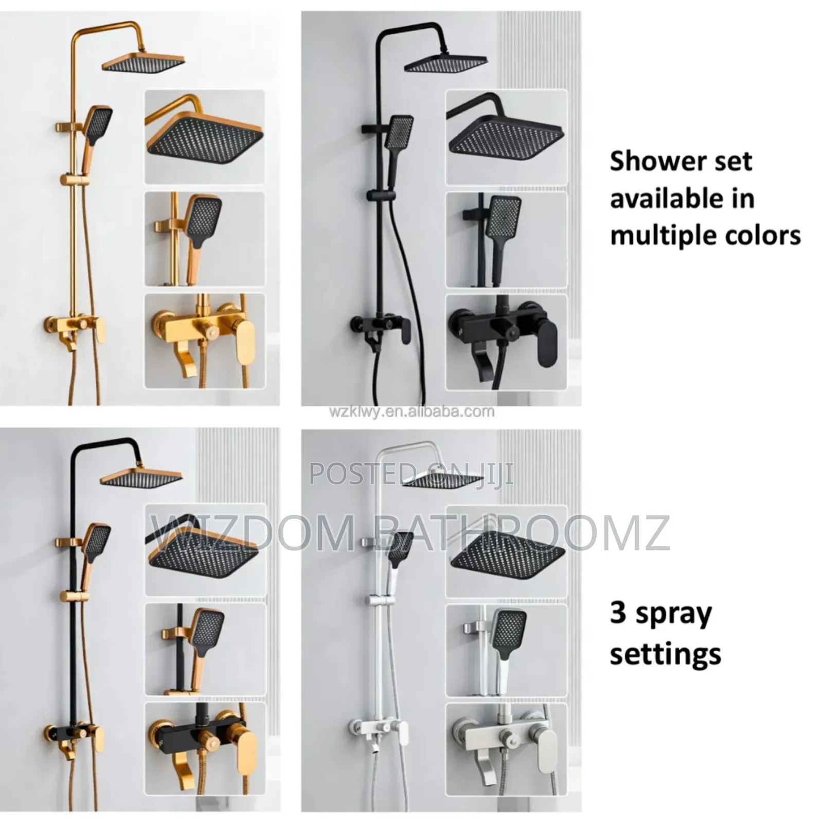 Quality Black Shower Set