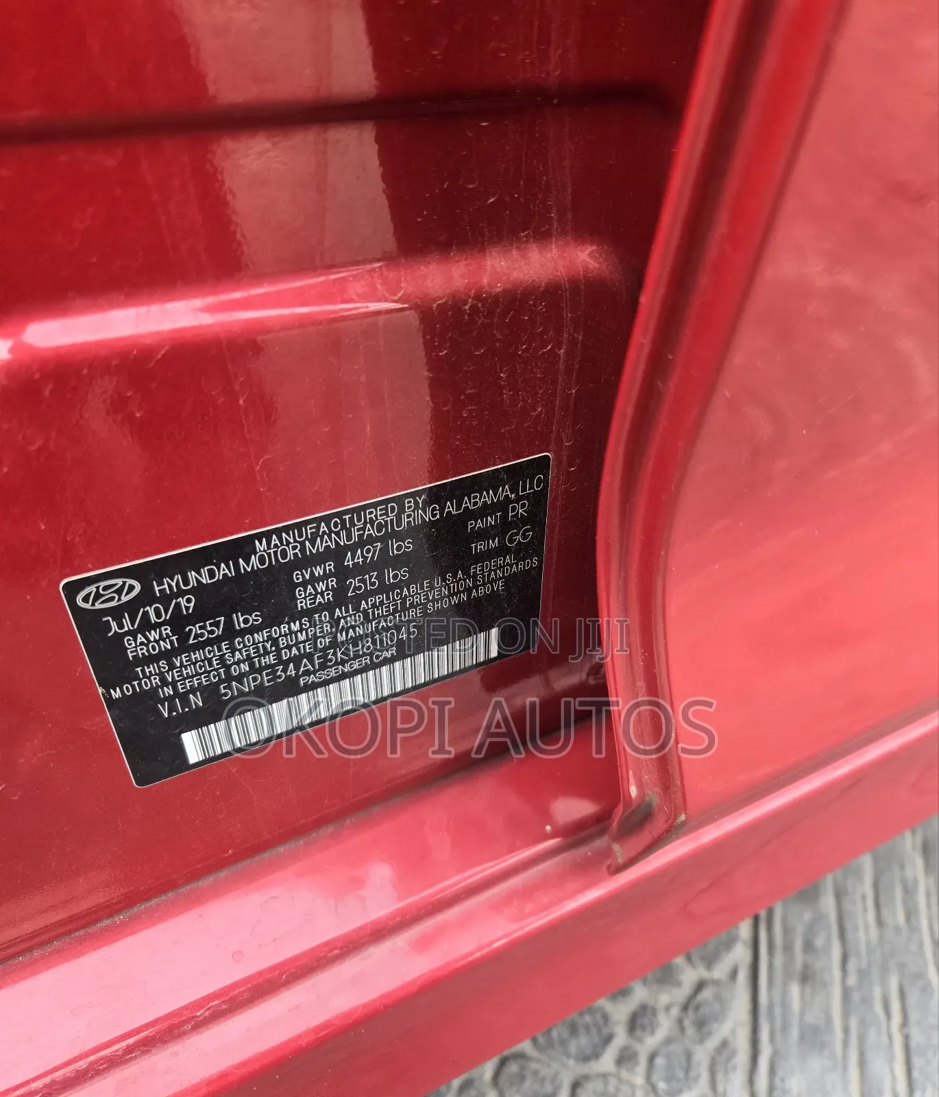 Hyundai Sonata SE 2019 Red