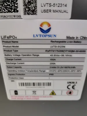 16kw Lvtopsun G4 Lithium Batteries 10 Years Warranty
