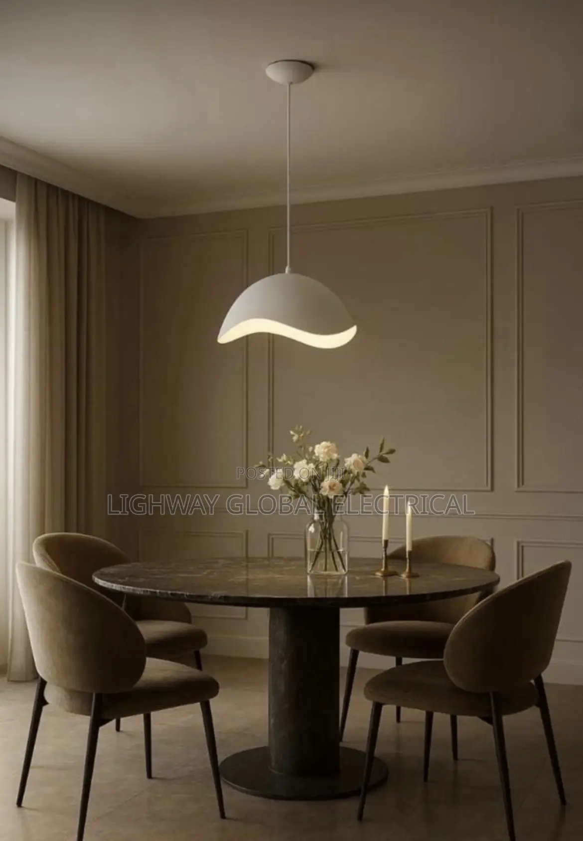 Nordic Style Egg Shaped Decorative Pendant Light