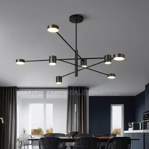 Simple Black Nordic Living Room Chandelier