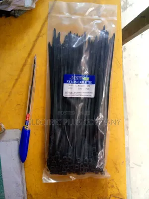 200mm X 4.8 Cable Ties Tie Wraps. White or Black. 8 Inches Long