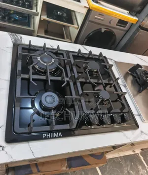 Original Quality Phiima Built-in 60cm 4 Burners Black Stainless Cooker