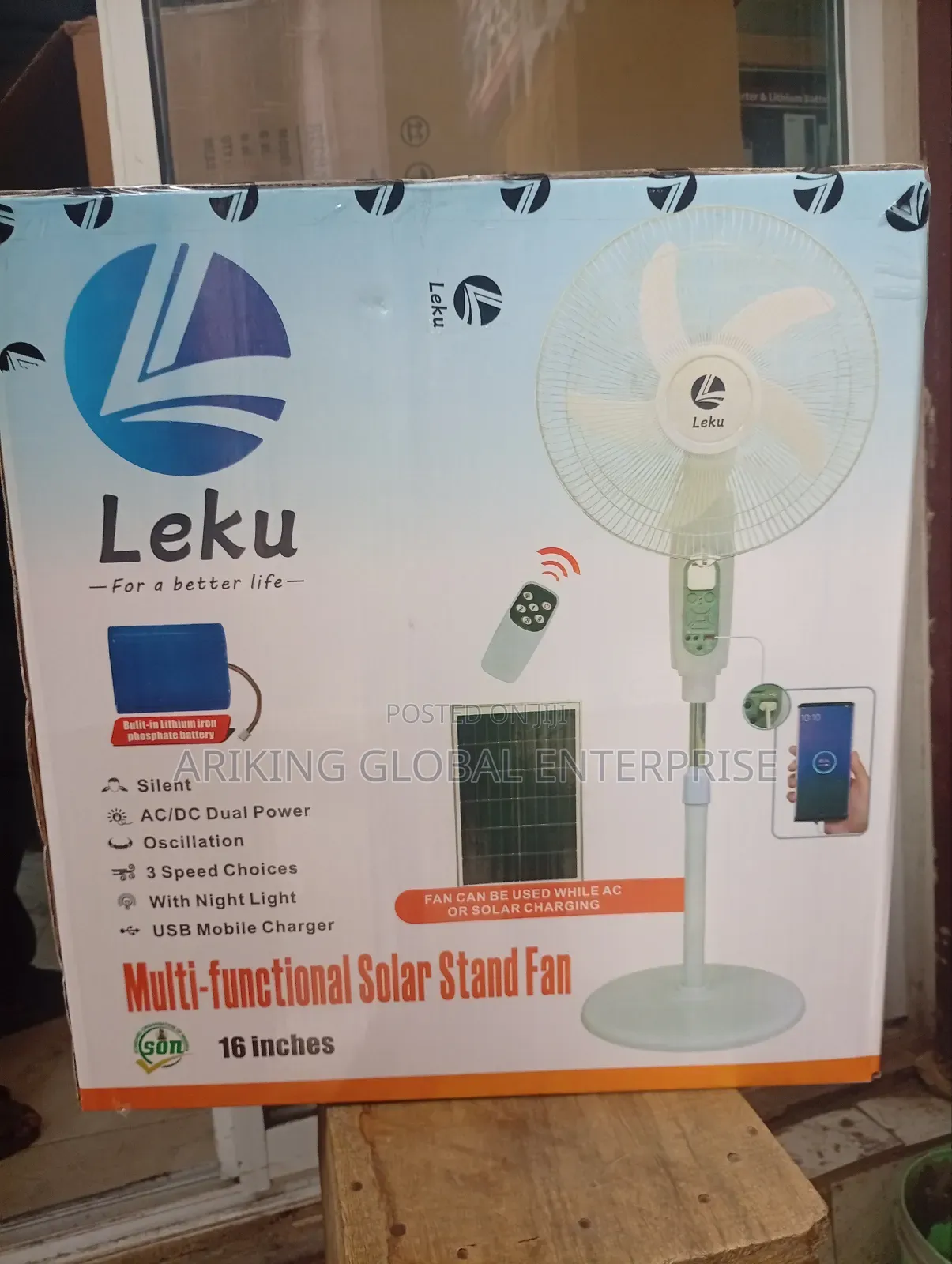Rechargeable Lithium Iron Phosphate Fan.