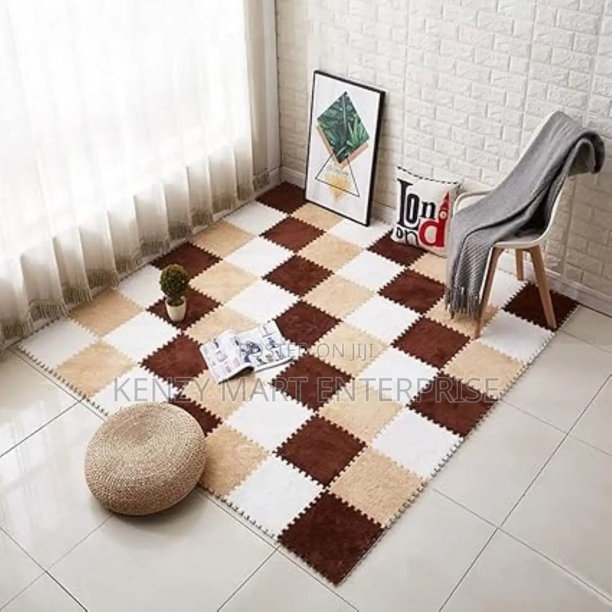 Removable Washable Carpet Squares Tile for Living Room