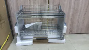 Luxury Stainless Steel Pull - Down Plate Rack(80cm) With Warranty