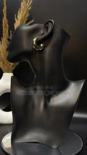C Shaped Gold Hoop Earring
