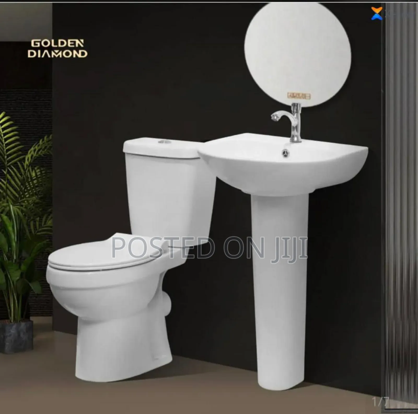 Small Golden Diamond Wc Set