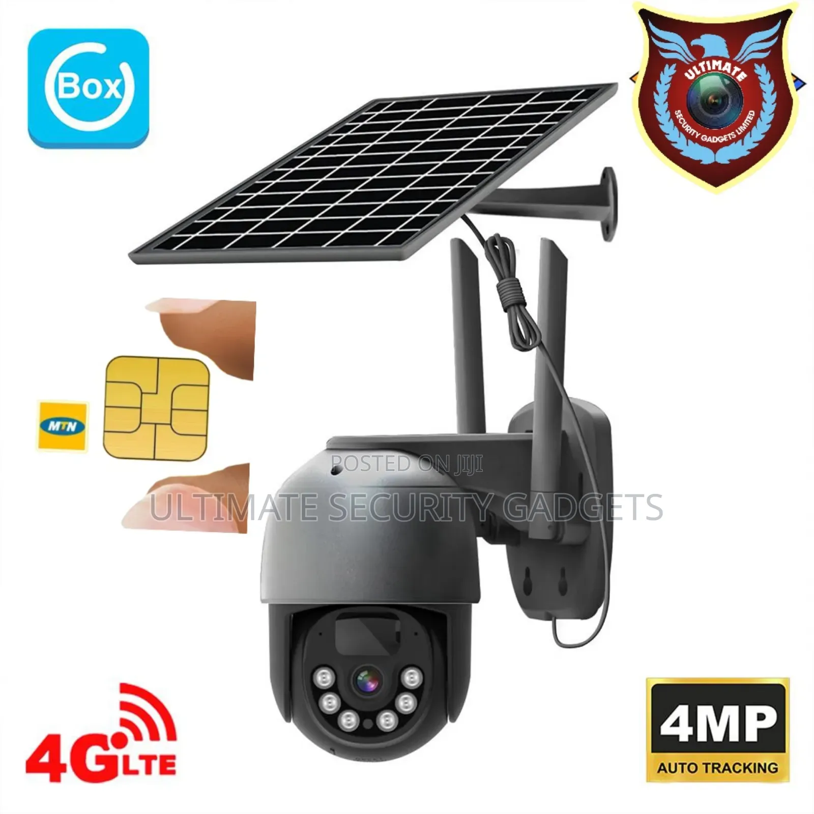 4g Sim Solar Powered PTZ Speed Dome Camera With Free MTN Sim Card