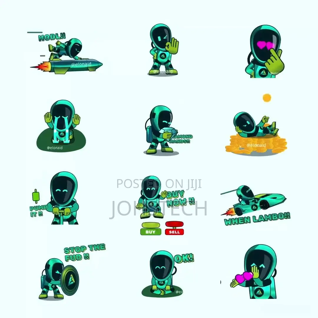 Custom Animation, Gif, Character Digital Sticker Design