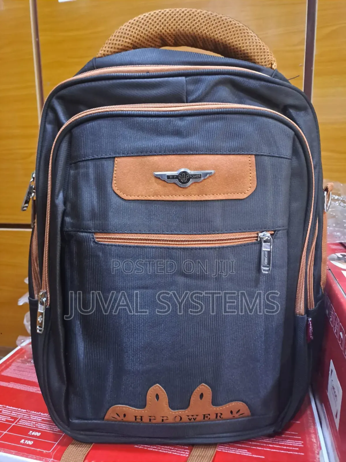 Black and Brown Hppower Laptop Backpack