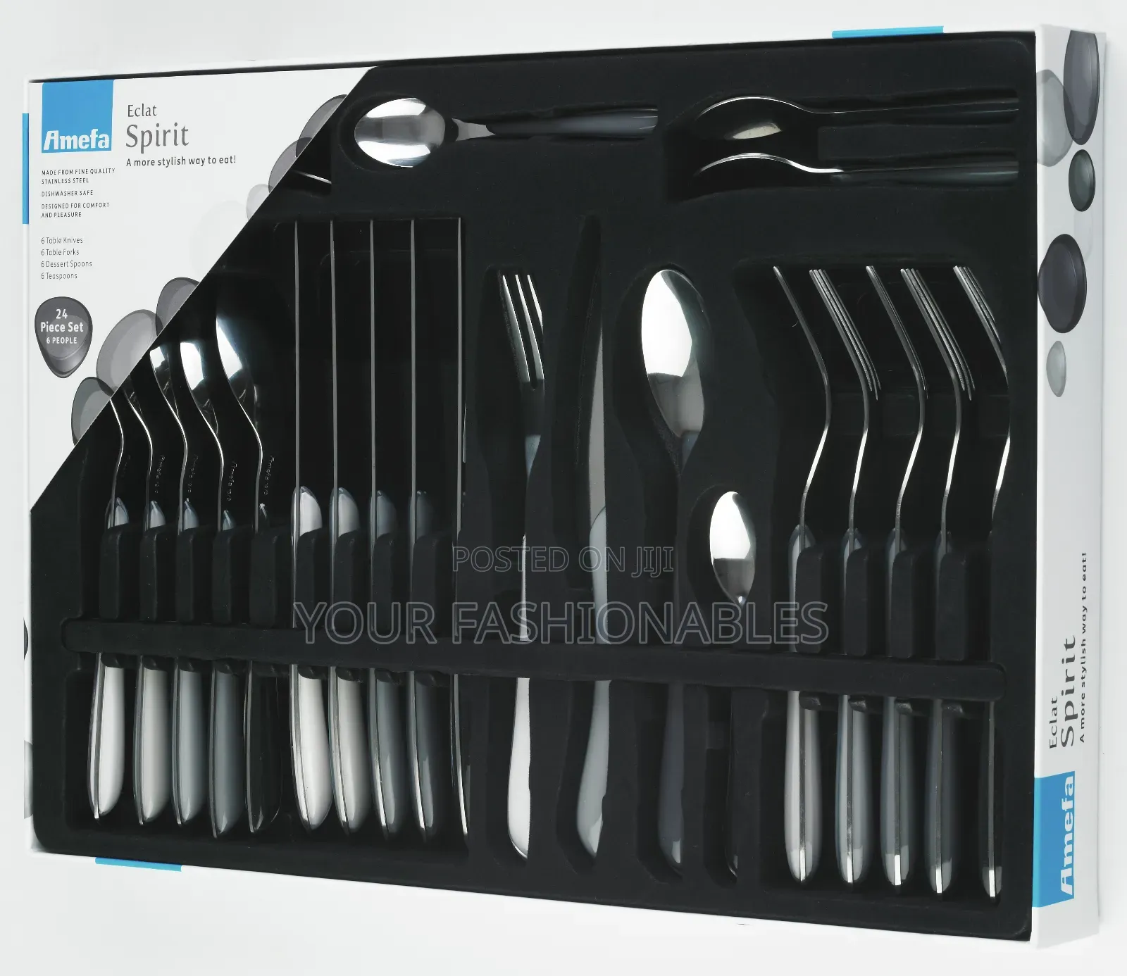 Amefa Uk White to Black Gradient Cutlery Set