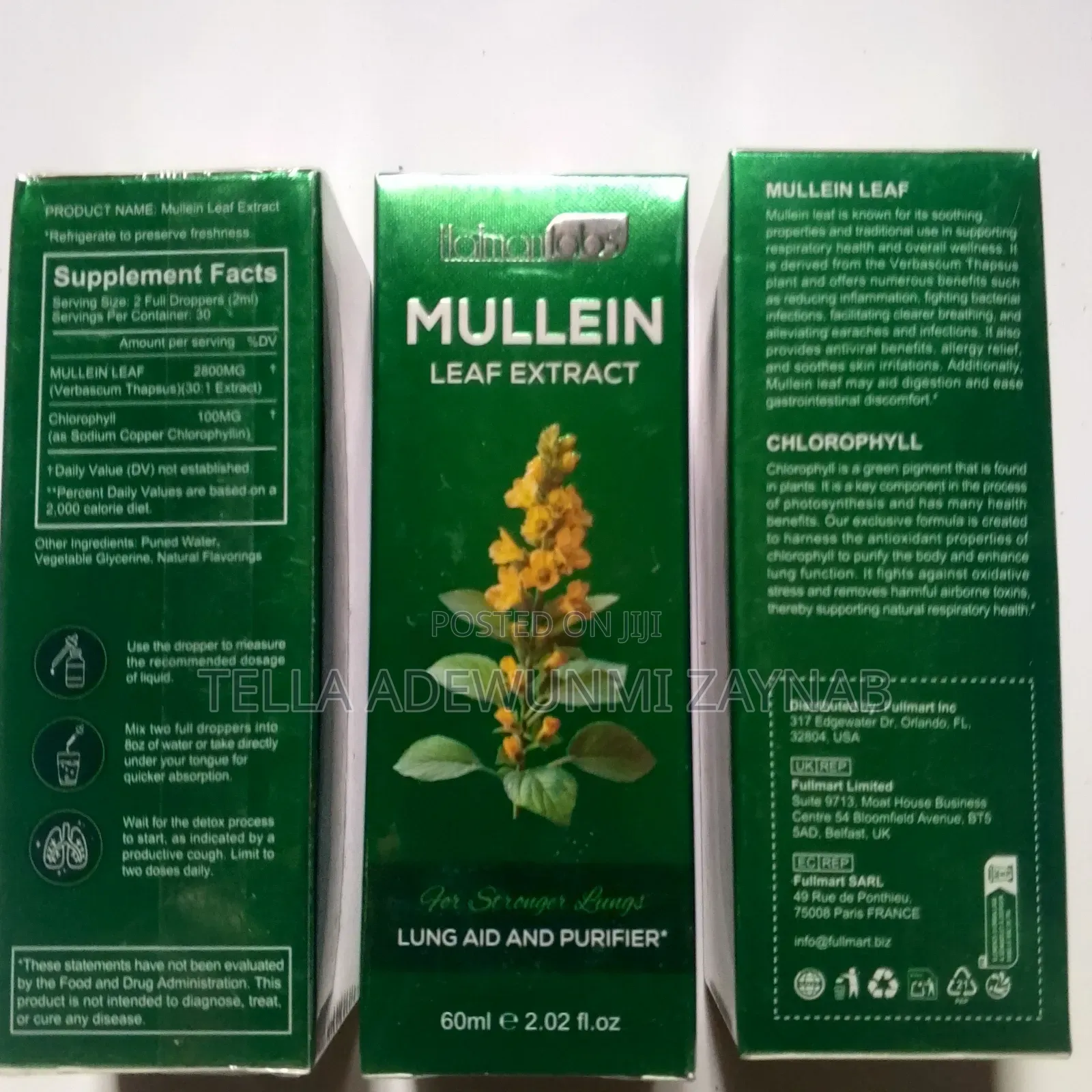 Mullein Leaf Drops -Lungs Purifier 60ml