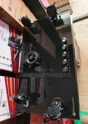 Original Newcastle Built-in Flips Up Glass Top 5 Burners Gas Cooker