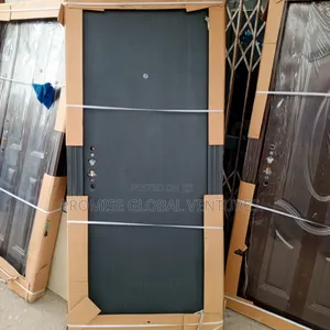 3ft Black Steel Door