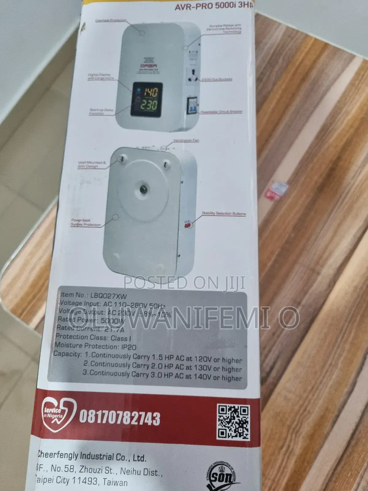 Qasa 5kva Wall- Mounted Voltage Regulator