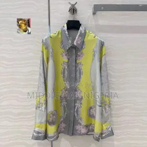 Versace Cameo Silk Long Sleeves Shirt