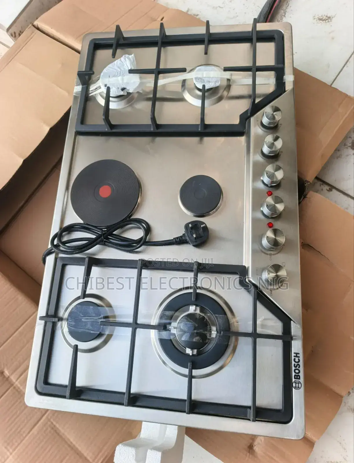 Original Bosch Built-in 90cm 4+2 Gas Electric Cooker Hob Automatic