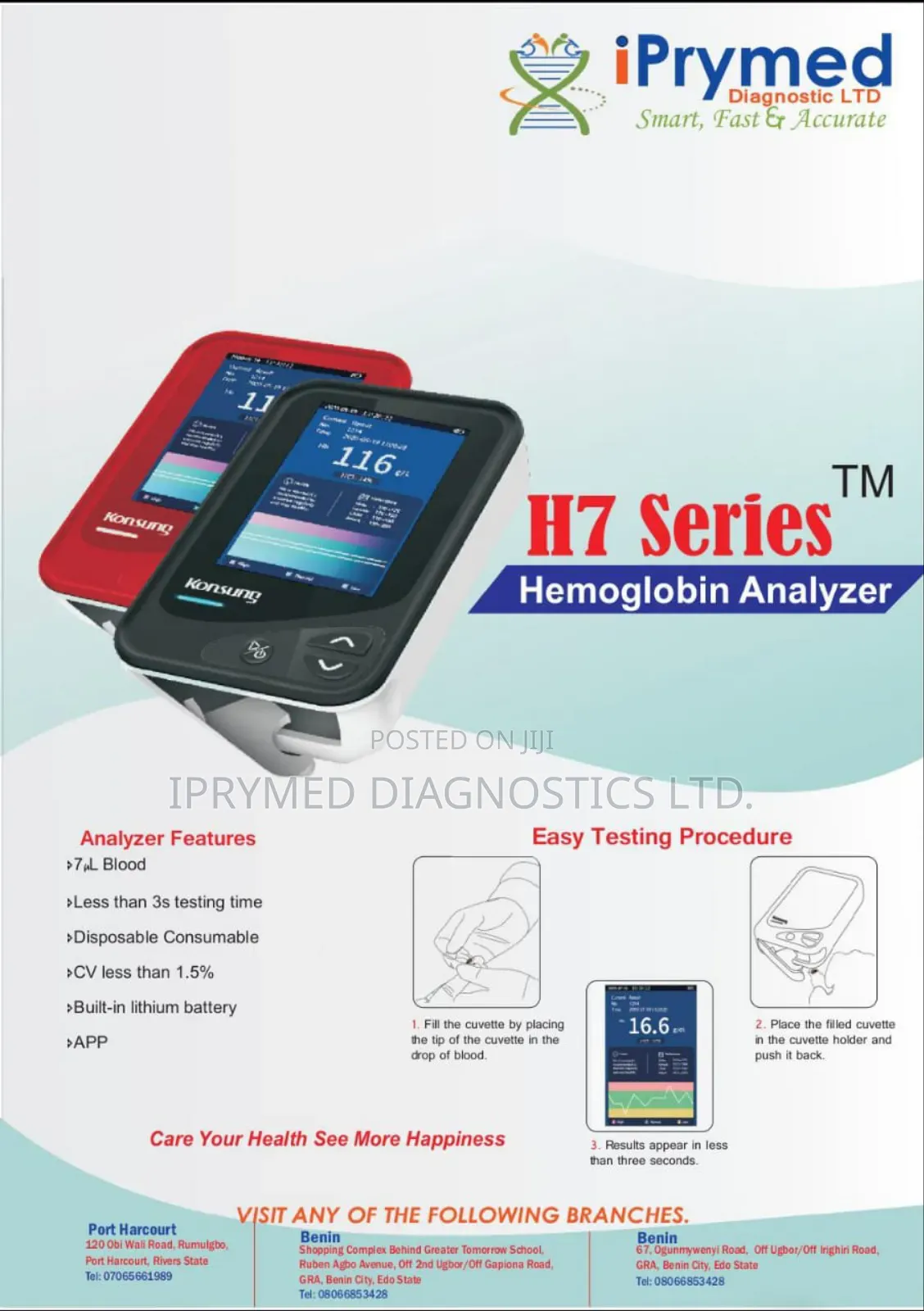Hemoglobin PCV Analyser