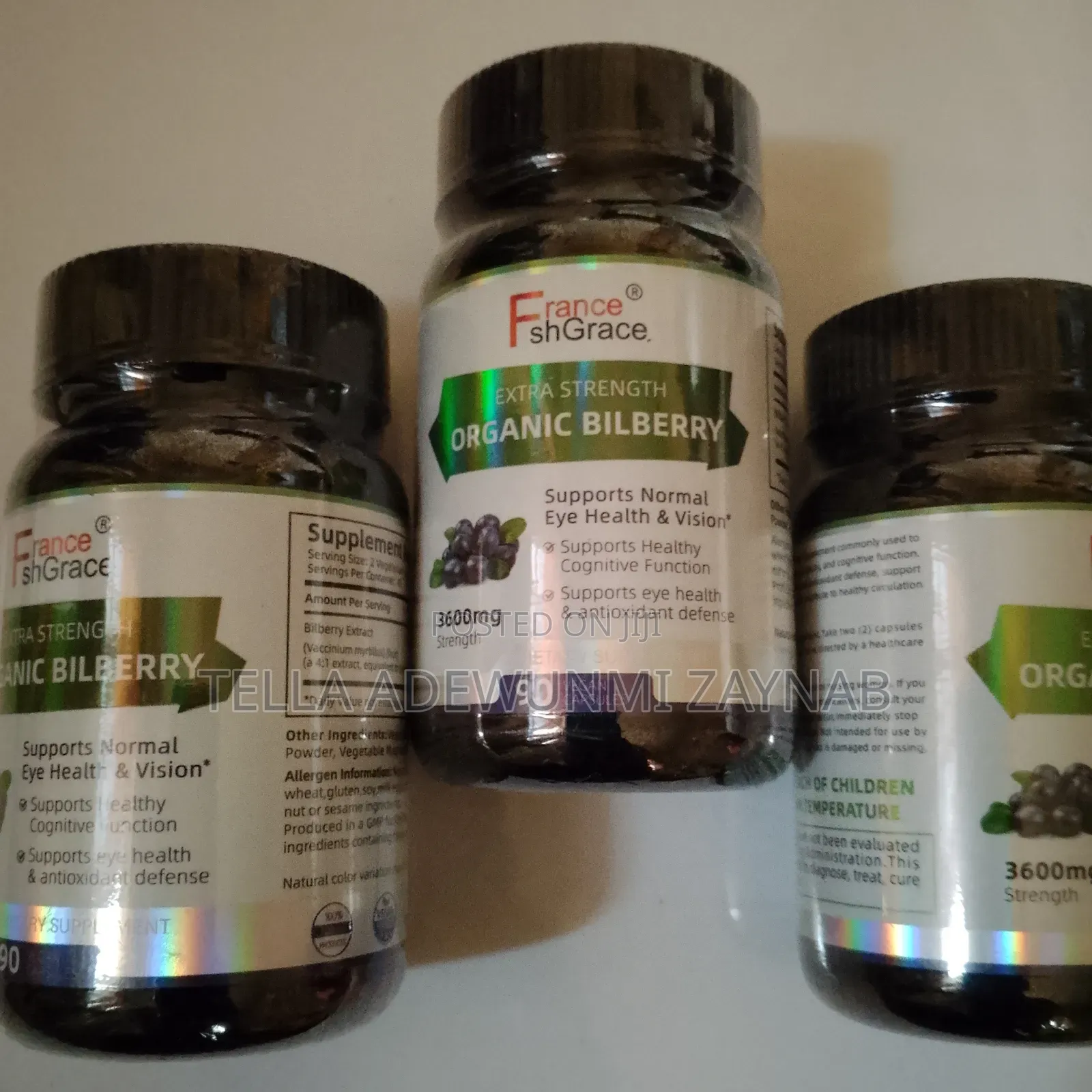 Bilberry Capsule - Support Eye and Vision - 3600mg by 90 Capsules