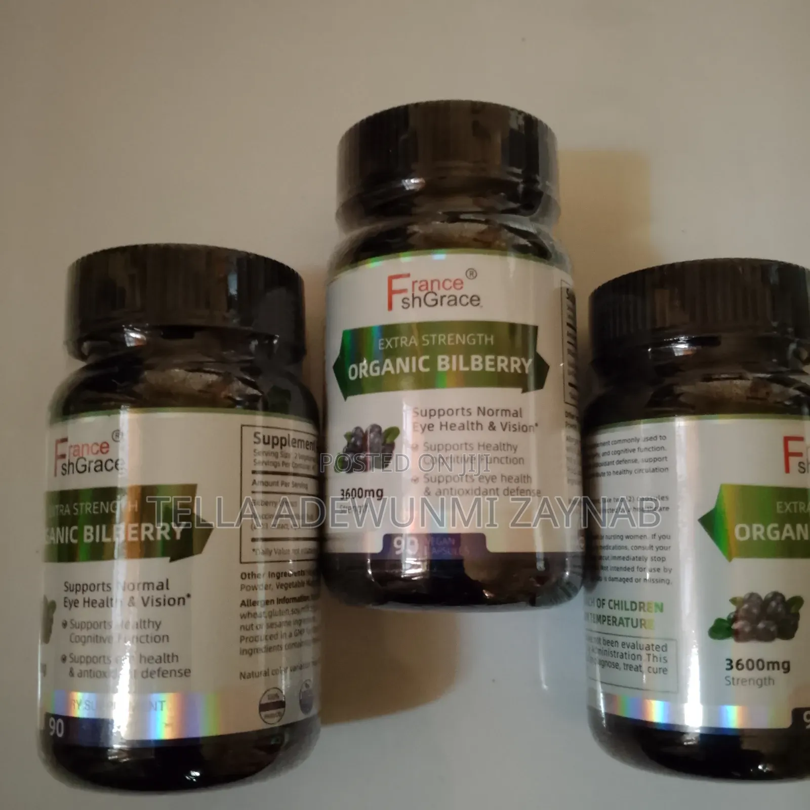 Bilberry Capsule - Support Eye and Vision - 3600mg by 90 Capsules