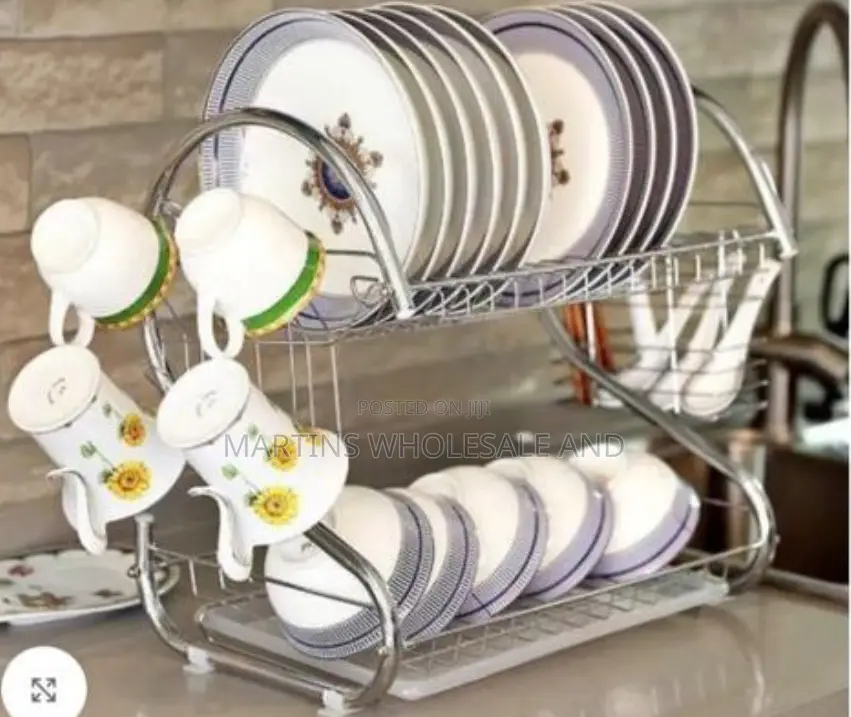 2-Tier Stainless Steel Dish Drying Rack.