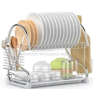 2-Tier Stainless Steel Dish Drying Rack.