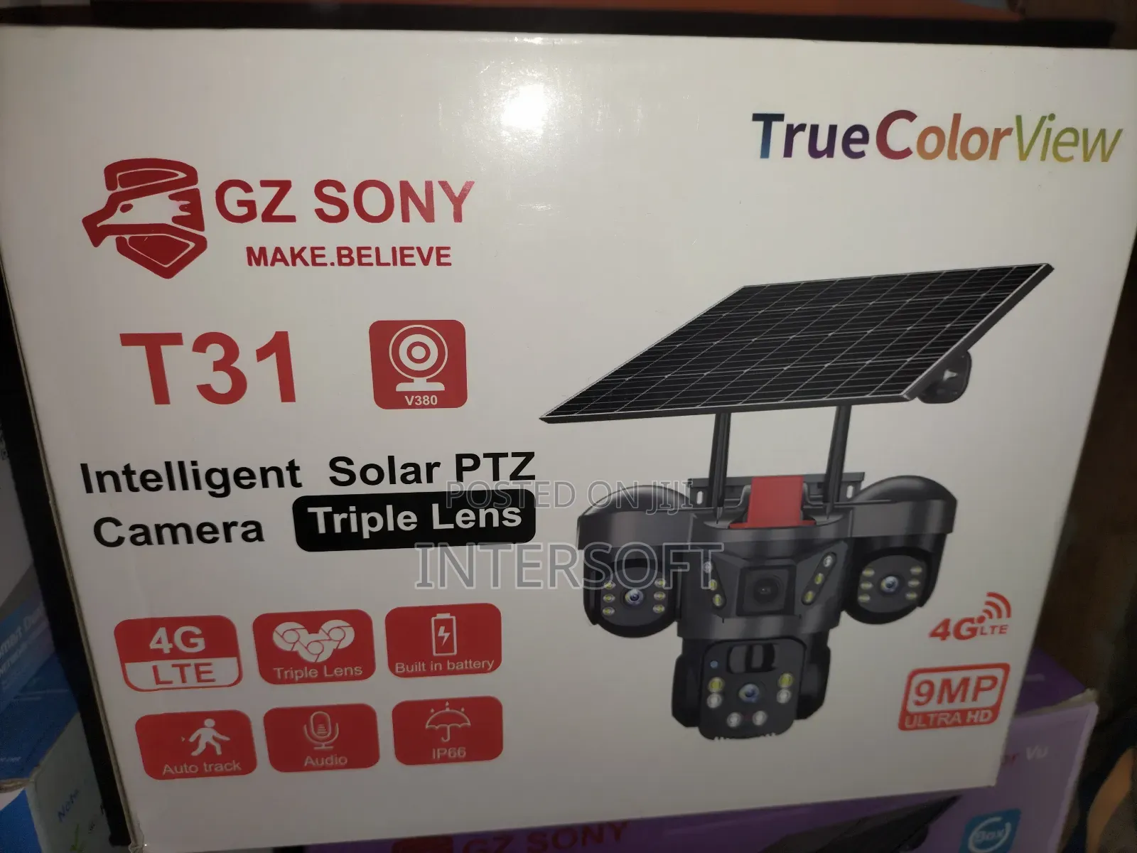 4 Len 3vew Sony T31 Intelligent Solar PTZ Camera.