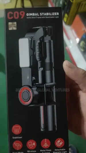 C09 Gimbal Stabilizer Selfie Stick Tripod With Detachable Light